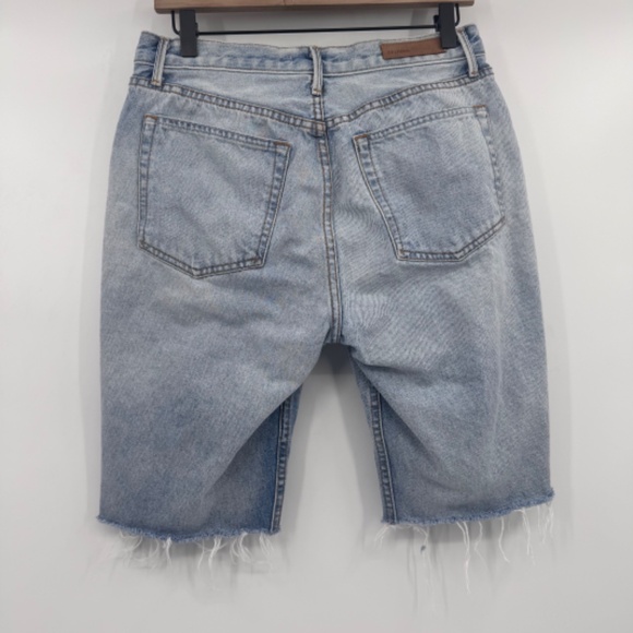 GRLFRND Jean Shorts Women 29 Blue Beverly Distressed Button Fly Light Wash Denim - Picture 4 of 14